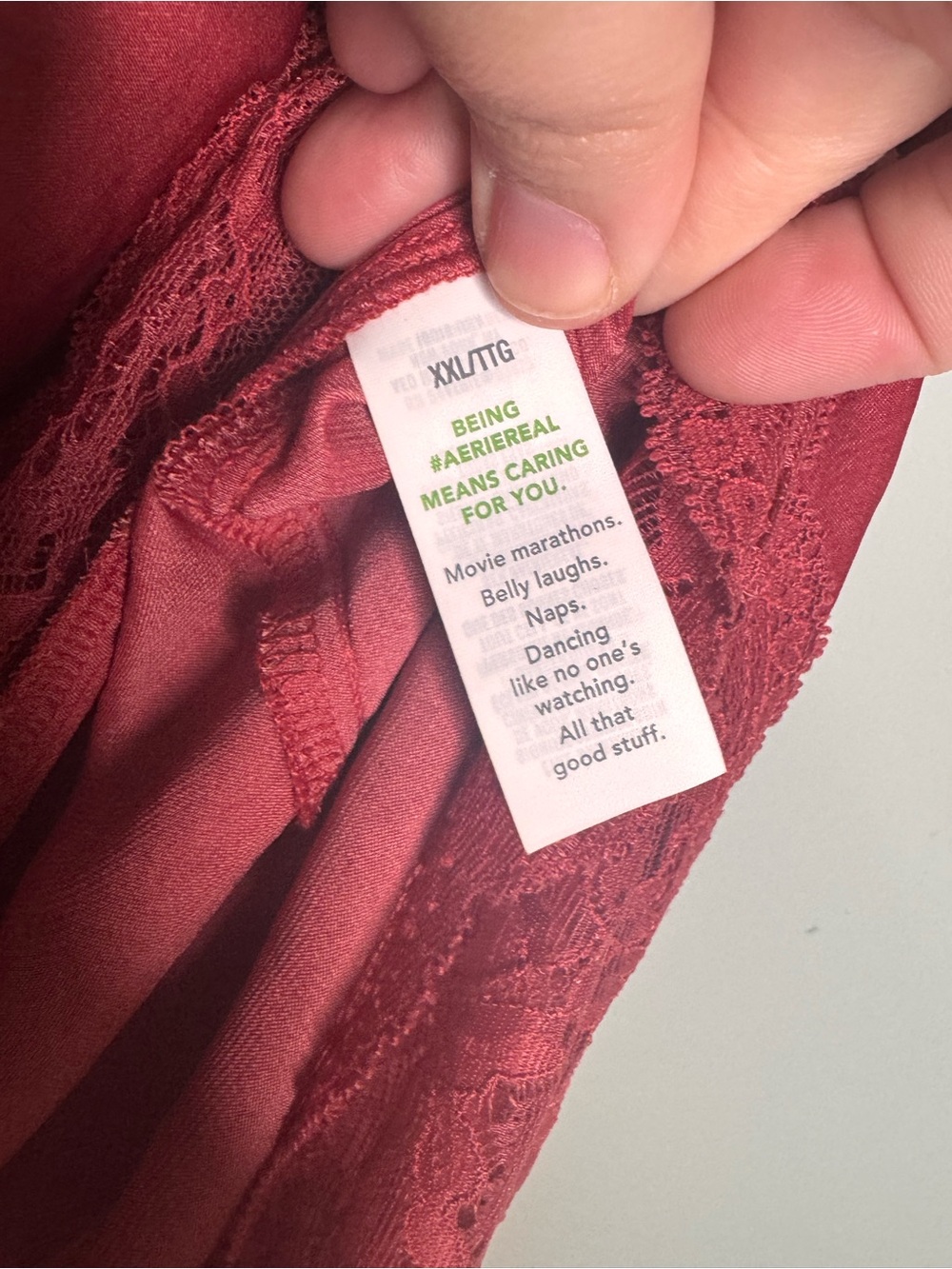 Aerie AE NWT Handkerchief Satin Lace Asymmetrical Stretch Midi Skirt - Size XXL - Picture 5 of 10